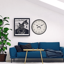 Wall clock-60 cm-Plastic-Black/Cream-'Ambera'