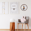 Wall clock-30 cm-Plastic-Brown/White-'FarmTime'