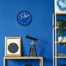 Wall clock-30 cm-Plastic-Blue-'Stellar'