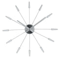 NeXtime Plug Inn oversized designer metal wall clock, unique home decor #color_silver