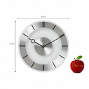 Wall clock -  31 cm - Aluminium - Glass -  'Retro'