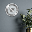 Wall clock -  31 cm - Aluminium - Glass -  'Retro'