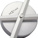 NeXtime minimalist wall clock  silver Hands, perfect for modern interiors, combining clean design and functionality,