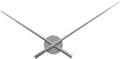 NeXtime minimalist wall clock  silver Hands, perfect for modern interiors, combining clean design and functionality, #color_silver