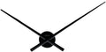 NeXtime minimalist wall clock  silver Hands, perfect for modern interiors, combining clean design and functionality, #color_black