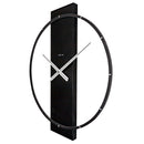 Wall clock - 50.8 x 58.2 x 4.3 cm - Black in piano glossy finish - Wood/Steel