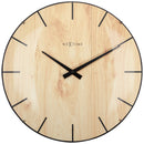 Front Picture 3249,Edge Wood Dome,Wall clock,Glass,Light Brown,
