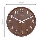 Large Wall clock 50cm - Silent - Wood/Metal - "Precious"
