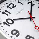 Wall Clock 45cm - Silent - Aluminum - "Station"