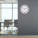 Wall Clock 45cm - Silent - Aluminum - "Station"