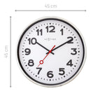 Wall Clock 45cm - Silent - Aluminum - "Station"