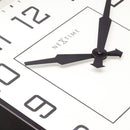 Wall clock 35x35cm - Silent - Arabic - Metal - "Be Square"