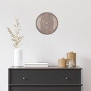 Wall Clock 35cm Domed Glass Lens - Silent - Glass -"Shade"