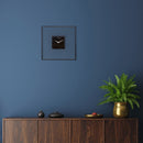 Wall Clock 45x45x15cm - Silent - Black - Metal - "Vasco Square"