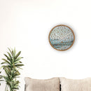 Wall clock 40cm - Silent - Green - Wood  -"Concord"