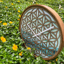 Wall clock 40cm - Silent - Green - Wood  -"Concord"