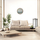 Wall clock 40cm - Silent - Green - Wood  -"Concord"