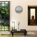 Wall clock 40cm - Silent - Green - Wood  -"Concord"