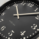 Wall clock 30cm-Silent-Black/White-Plastic-NeXtime 'Dickens'