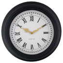 Wall clock 40cm-Silent-Black/Grey-Plastic-NeXtime 'Chopin'