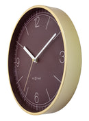 Wall clock 30cm-Silent-Aluminium-NeXtime 'Nova'