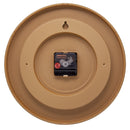 Wall clock 30cm-Silent-Dark wood pattern-Plastic-NeXtime 'Lyra'