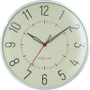Wall clock 30.5cm-Silent-Dome lens-Aluminium-NeXtime 'Rotterdam'