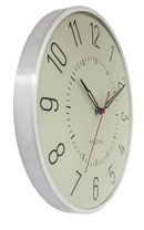 Wall clock 30.5cm-Silent-Dome lens-Aluminium-NeXtime 'Rotterdam'