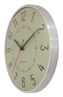 Wall clock 30.5cm-Silent-Dome lens-Aluminium-NeXtime 'Rotterdam'