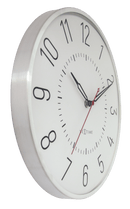 Wall clock 30.5cm-Silent-Dome lens-Aluminium-NeXtime 'Rotterdam'