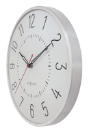 Wall clock 30.5cm-Silent-Dome lens-Aluminium-NeXtime 'Rotterdam'