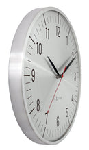 Wall clock 30.5cm-Silent-Dome lens-Aluminium(clock case & dial)-NeXtime 'Frankfurt'