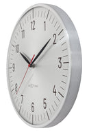 Wall clock 30.5cm-Silent-Dome lens-Aluminium(clock case & dial)-NeXtime 'Frankfurt'