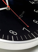 Wall clock 30.5cm-Silent-Dome lens-Aluminium(clock case & dial)-NeXtime 'Frankfurt'