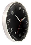 Wall clock 30.5cm-Silent-Dome lens-Aluminium(clock case & dial)-NeXtime 'Frankfurt'