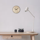 Table/Wall clock 20cm - Domed glass lens - Silent - Light Wood color - Glass - "Edge Wood Mini"