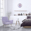 Wall Clock; Silent Clock; Designer Clock; Gift; Trendy clock; Lavender; Dome glass; NeXtime; décor; Neutral; Minimalist; Urban ;
