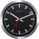Front Picture 3998STZW,Station,Table/ Wall clock,Silent,Aluminium,Black,