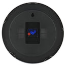 Wall clock/Table clock - 19 / 35cm - Black - Aluminum - 'Station Stripe'