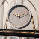 Table clock - 17.5 x 15.5 x 5 cm - Polyresin