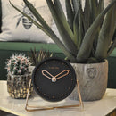 Table clock - 17.5 x 15.5 x 5 cm - Polyresin