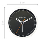 Table Alarm Clock 9x9x7.5cm - Silent - Light function /Metal "Small"