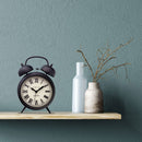 Table Alarm Clock 15x21x7cm - Silent - Light function - Metal "Table Amsterdam"