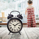Table Alarm Clock 15x21x7cm - Silent - Light function - Metal "Table Amsterdam"