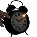 Table Alarm Clock 15x21x7cm - Silent - Light function - Metal "Table Amsterdam"