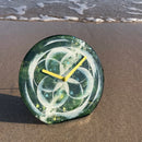 Table/Wall clock 20cm - Silent - Green -  Tempered Glass - "Cosmo Table"