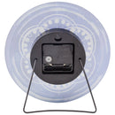 Table/Wall clock 20cm - Silent - Indigo -  Tempered Glass - "Cosmo Table"