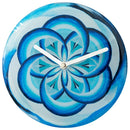 Table/Wall clock 20cm - Silent - Blue -  Tempered Glass - "Cosmo Table"