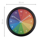 Wall clock 36cm - Silent - Plastic - "Joy"