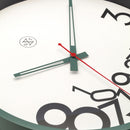 Wall clock 30cm - Silent - Plastic - "Dropped Numbers"